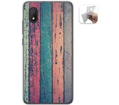 Tumundosmartphone Funda Gel Tpu para Alcatel 1B 2020 diseño Madera 10 Dibujos
