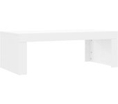 vidaXL Mesa de centro madera de ingeniería 102x50x36 cm Blanco, Negro, Blanco brillante Mesita de Salón o Comedor o Auxiliar Mesa de Café Meuble Salón