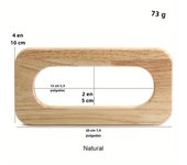 2PCS solid wood spliced square handles, oak woven handbag handles, beach bag solid wood rectangular handles