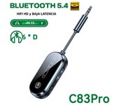 Bluetooth 5.4 Audio Adapter Receiver Transmitter Multipoint Connect 3.5MM AUX With MIC For Car Airplane TV PC Wired Speakers
