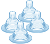 MAM Pack de 4 Tetinas 2, Flujo Medio, a Partir de 2 Meses, Apto para todos los Biberones MAM, de Silicona SkinSoftTM Silicone de Fácil Aceptación