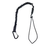 SUP Paddle Leash with Carabiner Safety Kayak Rowing Boat Fishing Rod Pole Coiled Lanyard Cord Tie Rope High Altitude Anti-Fall