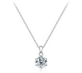 1 Carat Real Moissanite Pendant Necklace For Women Top Quality 100% 925 Sterling Silver Wedding Party Bridal Fine Jewelry