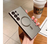 Luxury For MagSafe Magnetic Wireless Charging Case For Samsung Galaxy S24 S23 S22 S21 Ultra Fe Plus Shockproof Protective Cover