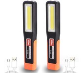Powerful LED Work Light with Magnet lighting Flashlight Car Garage Mechanic Lamp USB Charging COB Emergency Light Warning Light