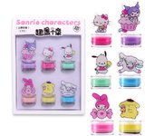 6pcs/set Sanrio Family Seal HelloKitty Kuromi Cinnamoroll Stamp Cartoon 3D Acrylic Stamp for Kid Birthday Party Action Toys gift
