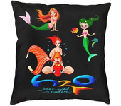 Cartoon Anime H2O Just Add Water Cushion Cover Double Side Print Throw Pillow Case for Car Cool Pillowcase Home Decorative