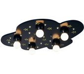 Ledkia Lámpara de Techo Infantil Madera Cosmon Azul