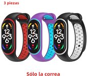 Strap For Xiaomi Bands Replacement 3 4 5 6 7 Strap Wristbands, Double Color Silicone Strap, Silicone Strap for Xiaomi MiBand 3 4
