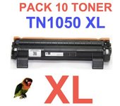 10 Toner Compatibles Brother TN1050 XL Alta Capacidad Jumbo