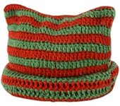 Gorros de crochet para mujer Gorro de gato Gorros vintage Gorro de zorro para mujer Accesorios grunge Gorros holgados para mujer