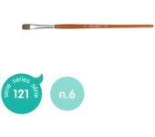 Pincel escolar plano serie 121, nº 6 milan 412106
