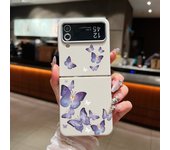 Colorful Butterfly Leather Texture Case For Samsung Galaxy Z Flip 5 4 6 3 5G Folding Soft TPU Phone Cover For Samsung Z Flip4