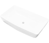 Lujoso fregadero rectangular ceráminca Blanco 71x39 cm
