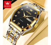 OLEVS TOP Brand Men's Watches Diamond Dial Waterproof Stainless Steel High-end Wristwatch for Man