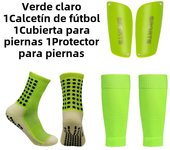 1 Combination set of adhesive point anti slip football socks and leg protection socks Leg Guard Volleyball Running Cycling Sock