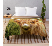 Fleece Throw Blanket Yak Highland Cow Home Decor,Cattle Portrait Art Super Soft Warm Plush Bed TV Blankets for Couch/Sofa/Travel