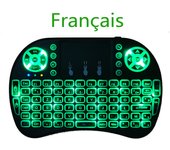 I8 Mini Keyboard Wireless 2.4G USB Backlit English Russian French Spanish Portugal Fly Air Mouse Touchpad for Android TV Box PC