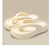 Thick soled flip flops with increased height 2024 new beach women's summer walking slippers