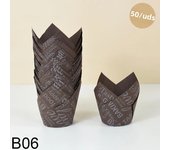 50pcs Newspaper Style Cupcake Liner Baking Cup For Wedding Birthday Party Tulip Muffin Cupcake Paper Cup Oilproof Cake Wrapper