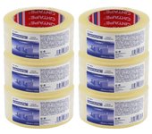 Cinta Adhesiva Transparente 48mm*100m - Rollo de Embalaje Resistente Multiusos - Paquete de 6 Rollos