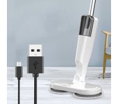 Electric Water Mop Cleaner Machine 360° Rotatable Spin Cleaning Mop Squeeze Wet and Dry Use Hand Push Household Floor Cleaning