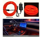 Car Interior Decorative Lamps EL Wiring Neon Strips Dashboard Auto LED Ambient Lights DIY Flexible Atmosphere Lamp 1M/3M/5M