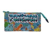 CYP PORTATODO TRIPLE POKEMON ADAPTABLE A TROLLEY URBAN COLORS DISEÑO 23x12x5 Cms.