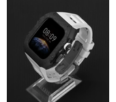 Luxury Carbon Fiber Case for Apple Watch S10 42mm 46mm Bezel Rubber Strap Modification Kit Iwatch Series 10 46mm 42mm