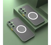 Magnetic Case for Samsung Galaxy A55 5G A35 A54 A34 A15 A14 A25 A53 A52 A51 A12 Shockproof Armour Phone Clear Matte Back Cover