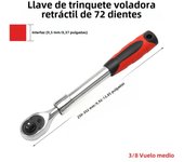 1/4" 3/8" 1/2" inch Ratchet Wrench 72 Teeth Extending Telescopic Ratchet Socket Wrench Tool Plate Ratchet Handle Wrench Tools