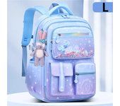 MoChila Escolar Impermeable Para Niñas Con Colgantes De Conejo Y Lazo Principal Mochila Ortopédica Para Niños Estilo Kawaii