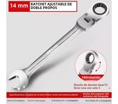 DELIXI ELECTRIC Movable Head Ratchet Wrench Quick Plum Blossom Opening Automatic Two-way Universal Tool Set