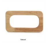 2PCS solid wood spliced square handles, oak woven handbag handles, beach bag solid wood rectangular handles
