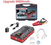 Arrancador de batería portátil para coche, dispositivo de arranque automático de gasolina y diésel, batería de emergencia de 99800mAh, pico de 5000A, cargador de Banco de energía de 12V