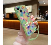 Love Lucky Heart Phone Case for Oneplus Nord 3 2 9R 9 8T 8 7 7T Pro 6 5G Liquid Silicone Cover with Hand Strap