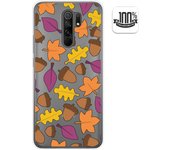 Tumundosmartphone Funda Gel Transparente para Xiaomi Redmi 9 diseño Otoño Dibujos
