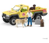 Schleich - Set de Veterinario en la Granja con Ternero Herido - Urgencia Veterinaria