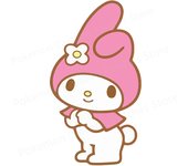 2PCS Cartoon Kawaii My Melody Kuromi Cinnamoroll Hello Kitty Iron-on Transfers for Clothing DIY Thermal Stickers for T-Shirts