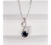 JoiasHome Fashion Silver s925 Swan D Color 1 Carat Moissanite Gem Pendant Necklace for Women, Anniversary Gift, Birthday Gift