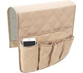 Organizador de Brazo para Sofá con Bolsillos - Porta Teléfono y Revistas - Almacenamiento para Sillón Reclinable - 35 X 13 Pulgadas