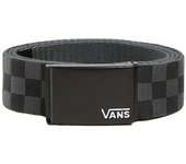 Cinturón Negro de Cuadros Vans de tela Deppster II con clásica hebilla de cierre a presión
