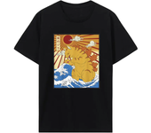 Van Gogh Starry Night Cat T-Shirt Hip Hop 100% Cotton Streetwear New Fashion Casual Tops Tees Classic Fit Cat Lover Neck 51314
