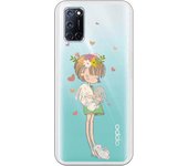 Funda compatible con Oppo A52/A72/A92 - Nina fondo corazones