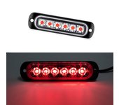 1x Universal Car Truck LED Flash Light Strobe 12V 24V 6LED Bar Light Side Light Vehicle Emergency Warning Lamp