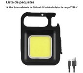 Multifunctional Mini LED Flashlight Keychain COB Work Lights Type-C Rechargeable Pocket Torch Outdoor Camping Emergency Lamp