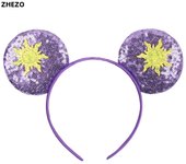 Disney Mickey Mouse Oor Hoofdbanden Frozen Elsa Anna Strik Pailletten Hoofdband Kids Party Cadeau Kinderen Diy Haaraccessoires