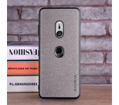 Textile Leather Case for Sony Xperia XZ3 soft TPU with back hard PC material protection cover