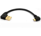 Extensor de carga de ángulo izquierdo de 50cm y cable extensor de carga de 90 grados Usb 2,0 a Micro Usb B Cable macho