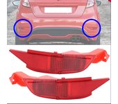 Rear Bumper Reflector Red Left Side (With Bulb) Right Side(Without Bulb) Fit For Ford Fiesta MK7 Hatchback 2008-2012  2011 2010